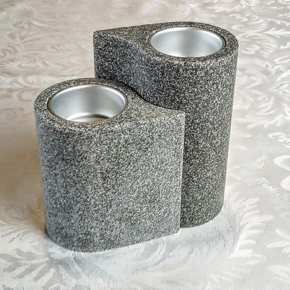 PartyLite Granite Puzzle Tealight Candle Holders - Picture 1 of 5
